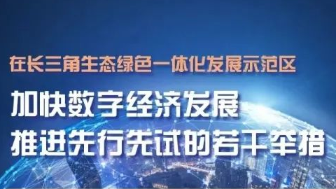  先行先試！長(zhǎng)三角示范區(qū)這樣發(fā)展數(shù)字經(jīng)濟(jì) 